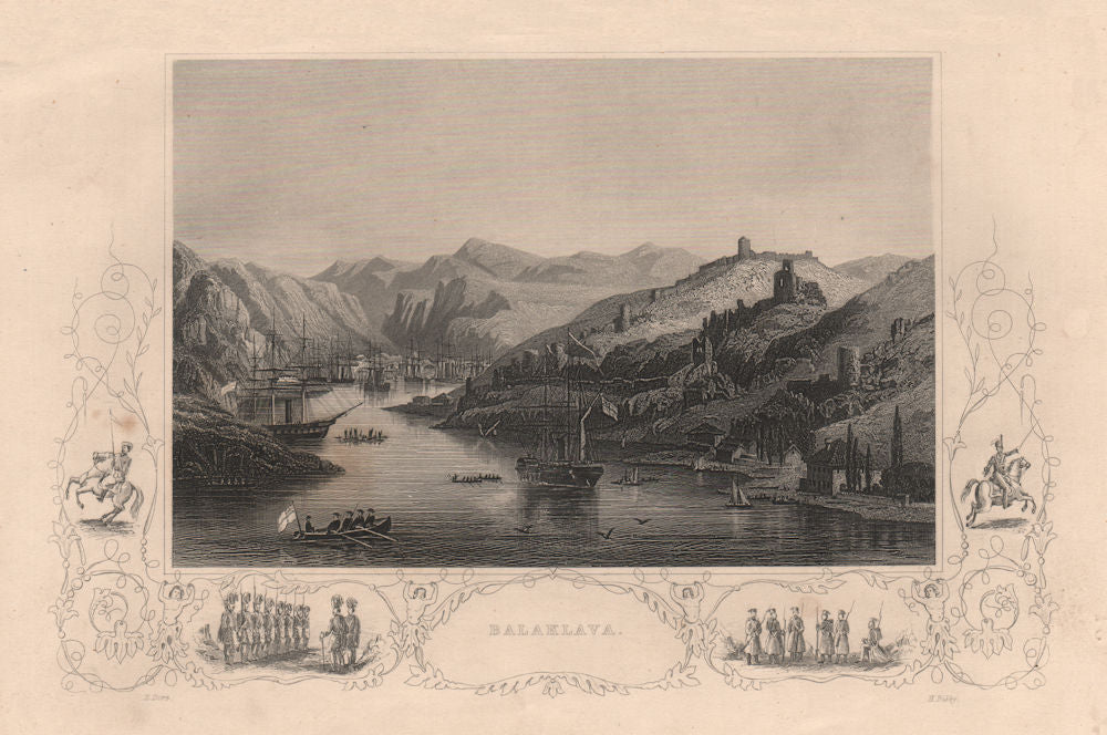 CRIMEAN WAR. Balaklava 1860 old antique vintage print picture